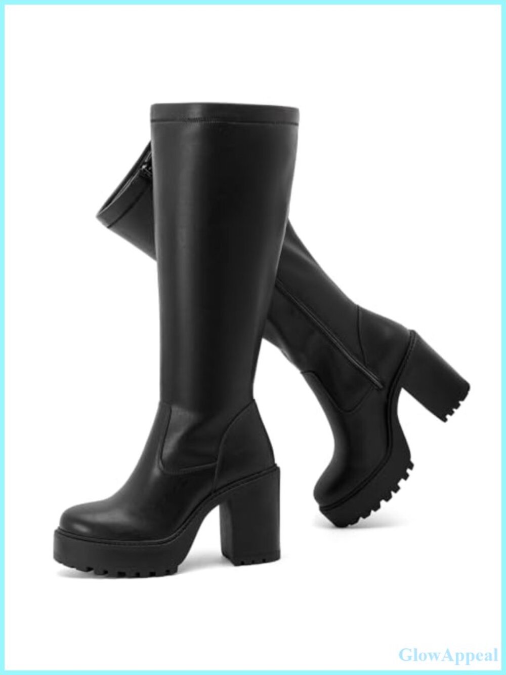 Women's Extra Wide Calf Knee High Boots Wide Width Faux Leather